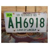 1965 Illinois License Plate
