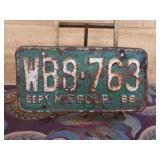 1968 Missouri License Plate