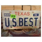 1986 Texas Sesquicentennial License Plate