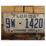 1962 Florida License Plate