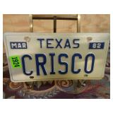1982 Texas License Plate