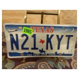 Texas License Plate