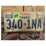 Texas Truck License Plate