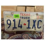 Texas Truck License Plate