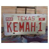 1981 Texas License Plate