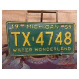 1959 Michigan License Plate