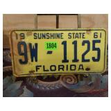 1961 Florida License Plate