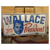 Vintage Wallace for President License Plate