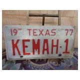 1977 Texas License Plate