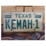 1983 Texas License Plate