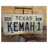 1982 Texas License Plate