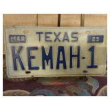 1985 Texas License Plate