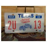 Texas Antique Vehicle License Plate