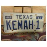 1985 Texas License Plate