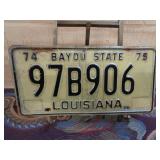 1974-75 Louisiana License Plate