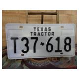Texas Tractor License Plate