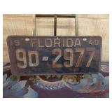 1940 Florida License Plate