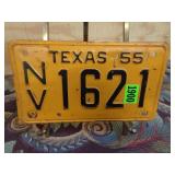 1955 Texas License Plate