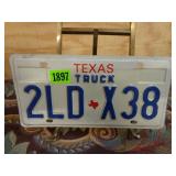Texas Truck License Plate