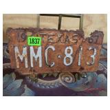 1967 Texas License Plate