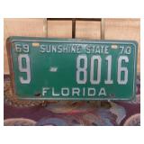 1969-70 Florida License Plate
