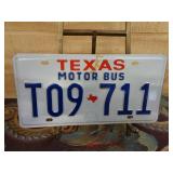 Texas Motor Bus License Plate