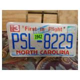 North Carolina License Plate