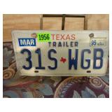 Texas Trailer License Plate