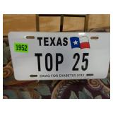 2011 Texas Top 25 Drag For Diabetes License Plate