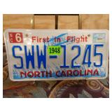 North Carolina License Plate