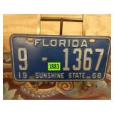1966 Florida License Plate