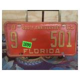1965 Florida 400th Anniversary License Plate