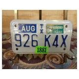 Texas Motorcycle License Plate