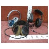 3-Vintage Aviation/Ham Radio Headsets