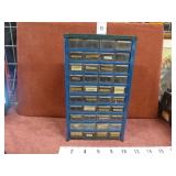 Vintage Metal Parts Organizer Cabinet 40 Drawers