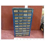 Vintage Metal Parts Organizer Cabinet 40 Drawers