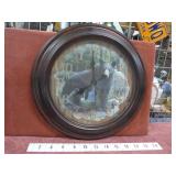 Rustic Black Bear Wall Clock