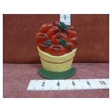 Vintage Cast Iron Apple Basket Door Stop