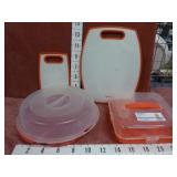 2-Cuisinart Cutting Boards & 2-Containers w/Lids