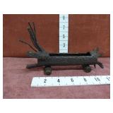Antique Hand-Made Cast Iron Match Holder