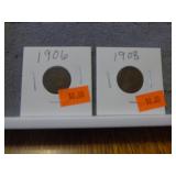 1906 & 1908 Indian Head Pennies
