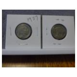 1936 & 1937 Buffalo Nickel