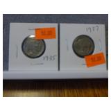 1935 & 1937 Buffalo Nickel