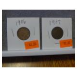 1906 & 1907 Indian Head Pennies