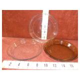 Vintage Glass Pie Plates 1-Fire King & 2-Pyrex