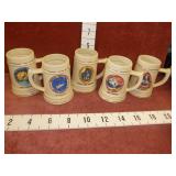 5-NASA Space Shuttle Crew Beer Mugs