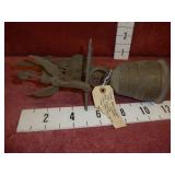 Antique Brass Door Bell From A Monastery