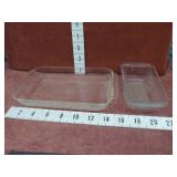 Vintage Fire-King Baking Dish & PH Crystal Dish