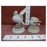 Vintage Bisque Dove Figurine & Vintage Music Box
