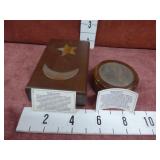 2-Brazilian Agate Wooden Keepsake Boxes